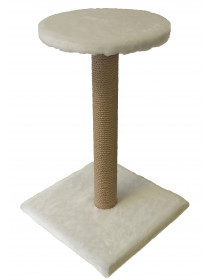 Когтеточка столбик "Джумбо" белый мех (высота 94 см, столб 8,5 см)